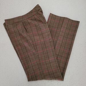 Express Plaid Wide-Leg Trousers